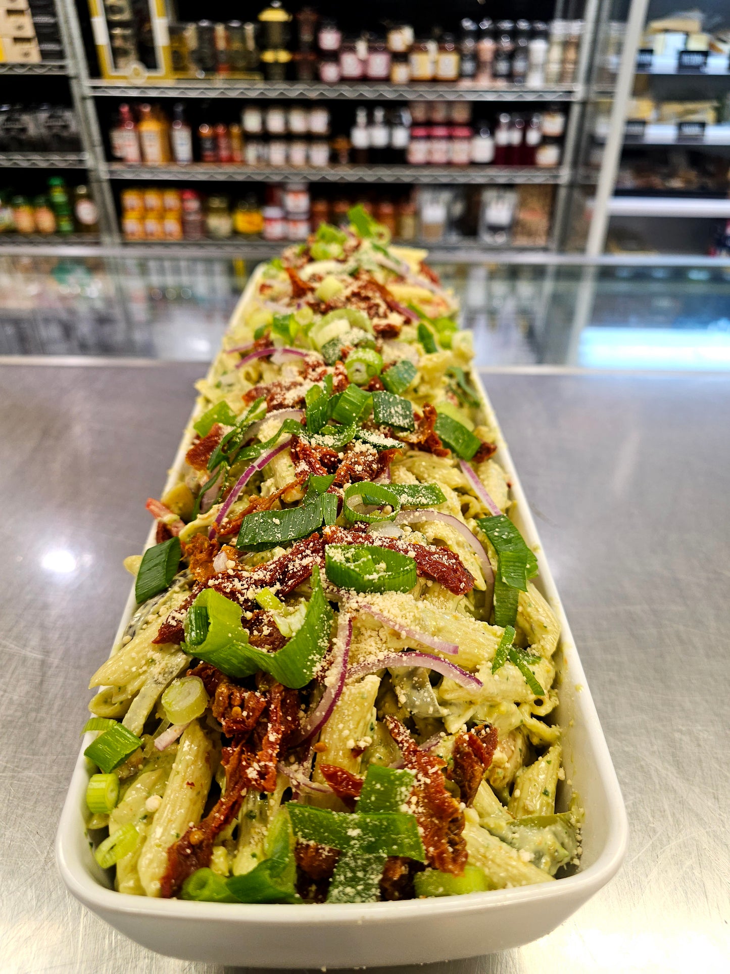 Chicken Basil Pesto Pasta Salad