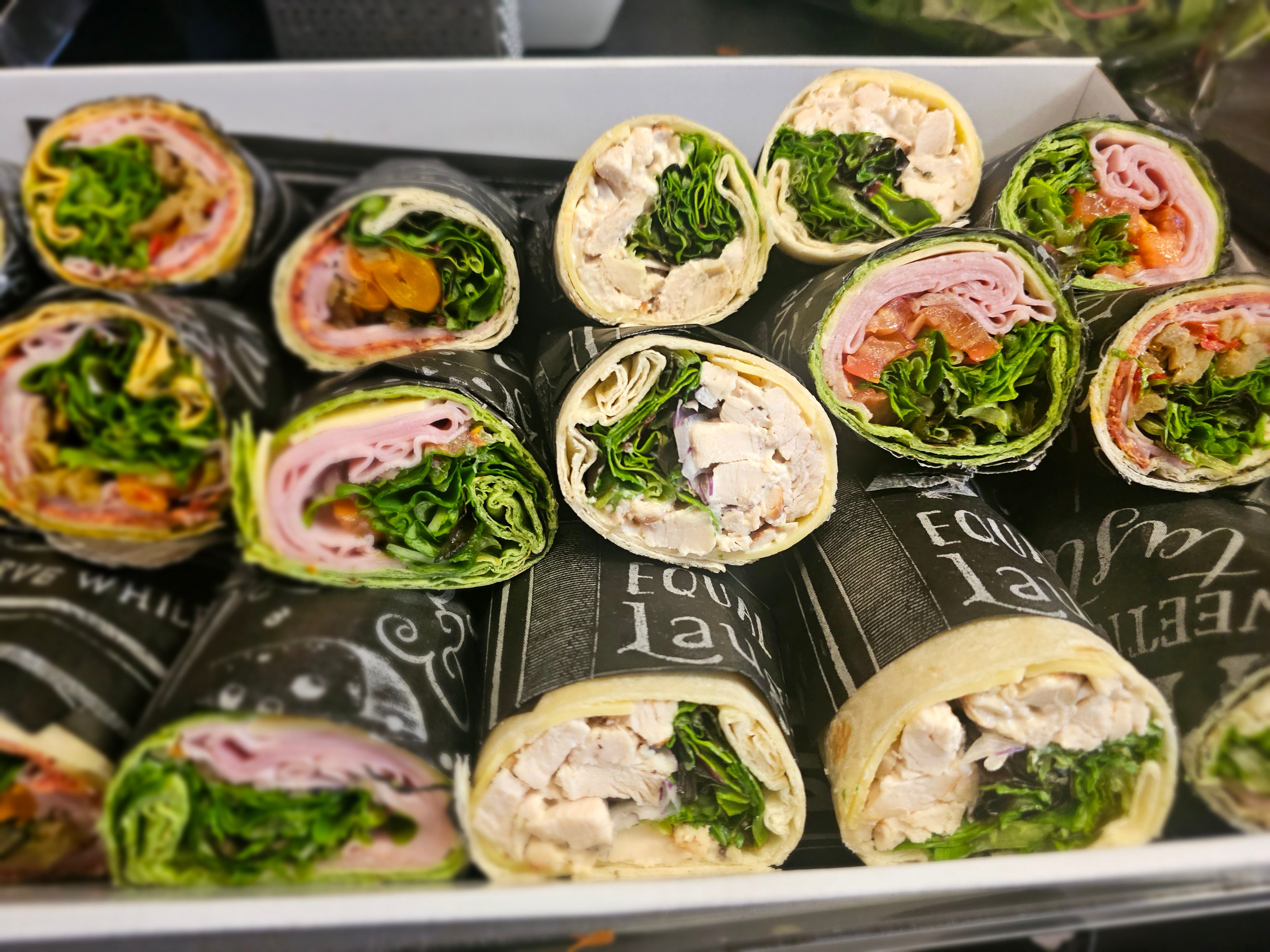 Small Wraps Wrap Platter – Passione Gourmet Deli